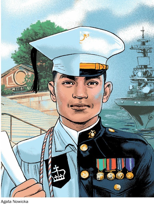 第1079期圖（圖片來源：Columbia Magazine, Spring/Summer 2023, https://magazine.columbia.edu/article/how-columbia-became-top-ivy-veterans。）